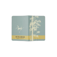 AQUA BLUE YELLOW WHITE LEATHER BAMBOO MONOGRAM