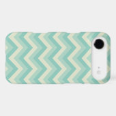 Aqua Blue Zigzag Pattern Case-Mate iPhone Case (Back (Horizontal))