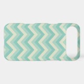 Aqua Blue Zigzag Pattern Case-Mate iPhone Case (Back (Horizontal))