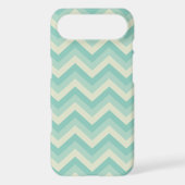 Aqua Blue Zigzag Pattern Case-Mate iPhone Case (Back)
