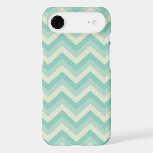 Aqua Blue Zigzag Pattern Case-Mate iPhone Case (Back)