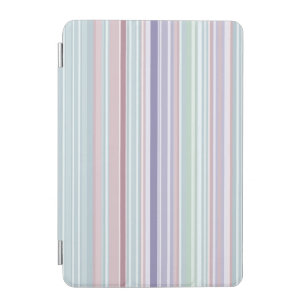 Aqua, Blush and Lavender Stripes iPad Mini Cover