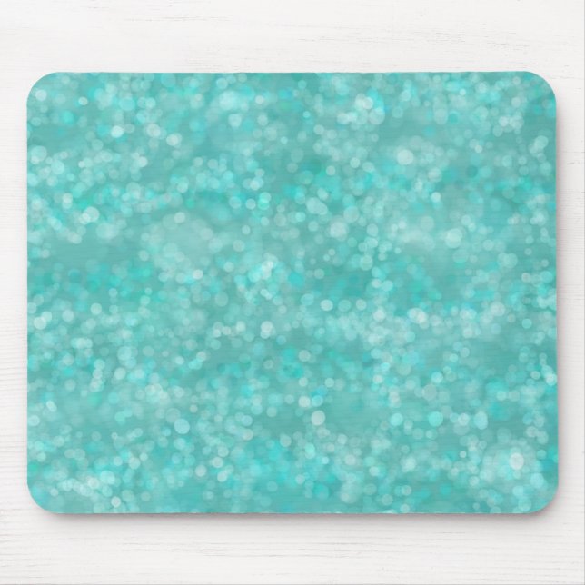 Aqua Bokeh Mouse Pad (Front)