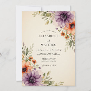 Aqua Breezy Summer Wedding Invitation
