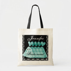 Aqua Bridesmaid Dresses Tote Bag