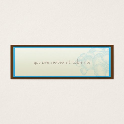 Aqua Brown Place Cards Business Card Template