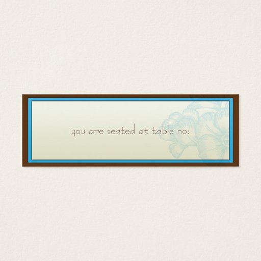 Customizable Aqua Brown Place Cards Business Card Template