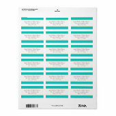 Aqua, Brown, White, Green Address Label (Full Sheet)