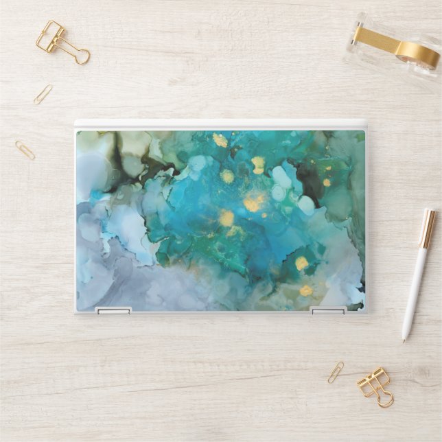 Aqua Brume I HP Laptop Skin (Desk)