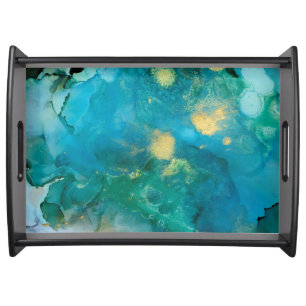 Aqua Brume I Serving Tray