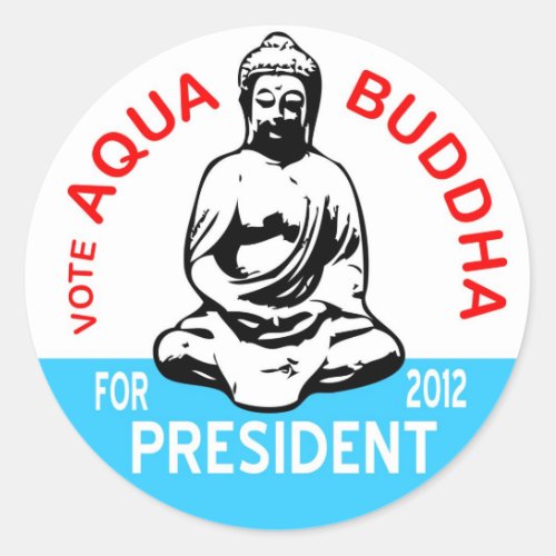 Aqua Buddha Sticker