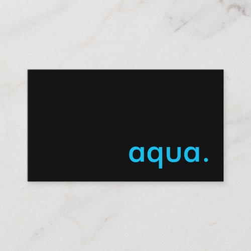 aqua. business cards