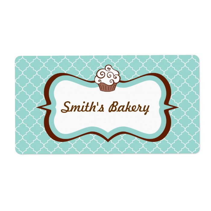 Aqua Business Cupcake Labels