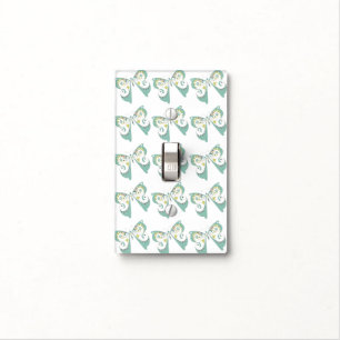 Aqua Butterflies Light Switch Cover