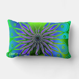Aqua Butterfly Art Pillow