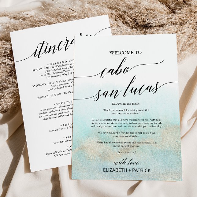 Aqua Cabo San Lucas Welcome Letter & Itinerary (Creator Uploaded)