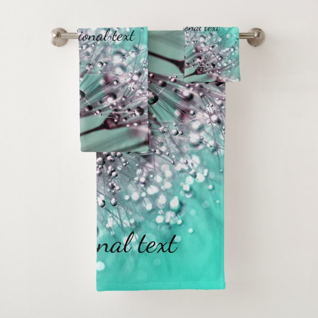 Aqua Cactus Bonsai Deluxe Towel Set (Insitu)
