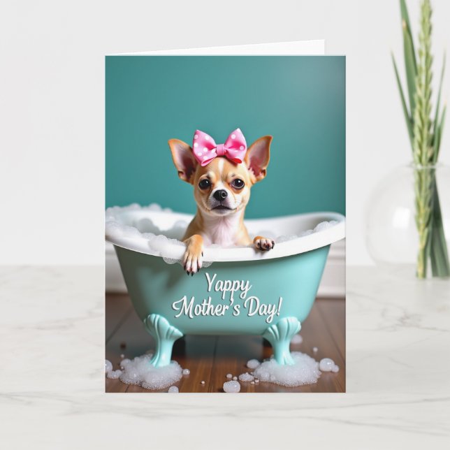 Aqua Canine Mothers Day Card (Front)