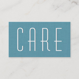 Aqua CAREGIVER Simple Style V41 Business Card
