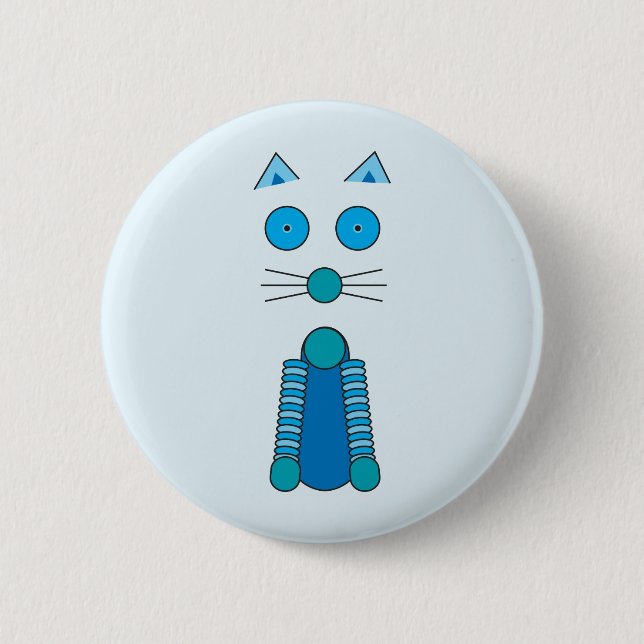 Aqua CAT Pinback Button (Front)