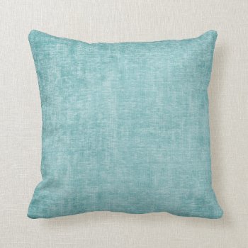 Aqua Chenille Look - Graphic Design Throw Pillow by NancyTrippPhotoGifts at Zazzle
