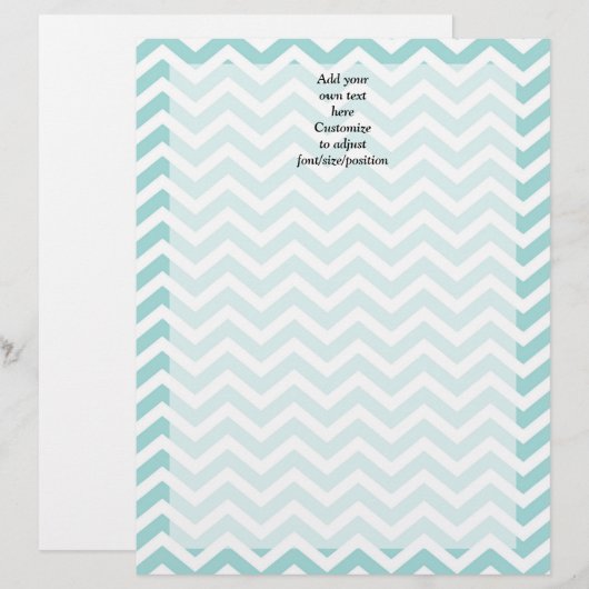 Aqua chevron pattern (Front/Back)