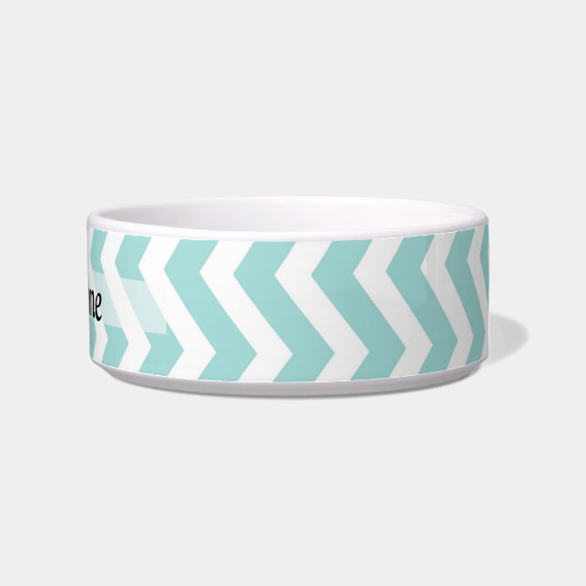 Aqua  chevron pattern bowl (Right)