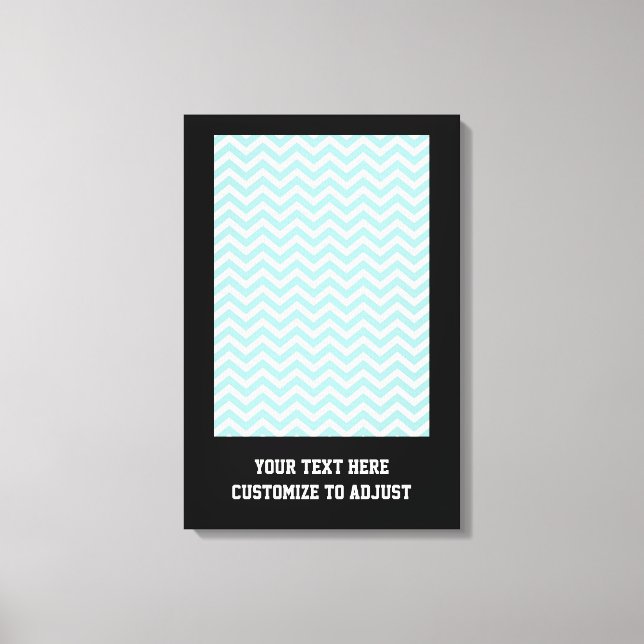 Aqua  chevron pattern canvas print (Front)