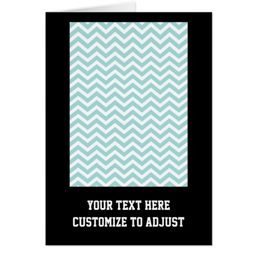 Aqua chevron pattern cards (Front)