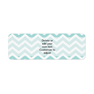 Aqua chevron pattern label