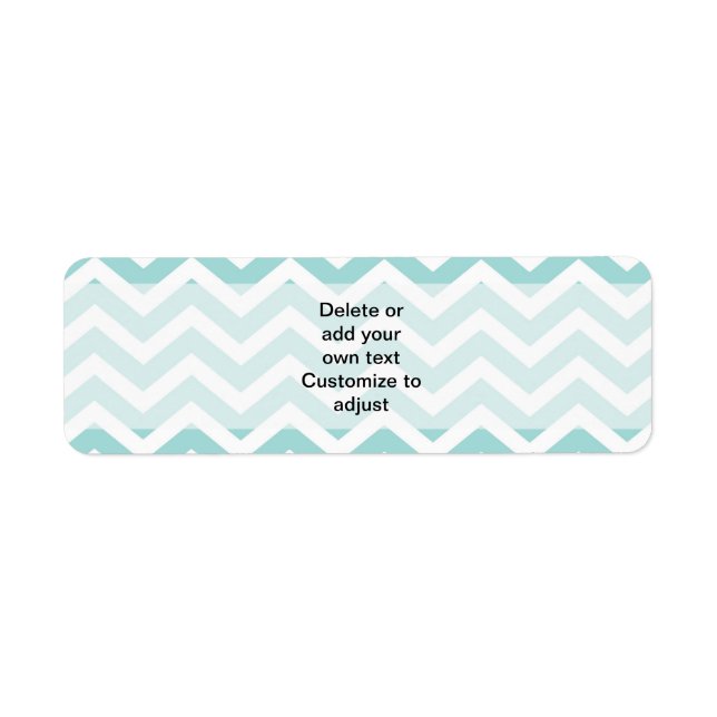Aqua  chevron pattern label (Front)