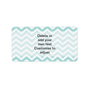 Aqua chevron pattern label