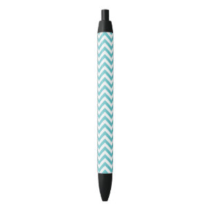 Aqua Chevron Stripes Pen
