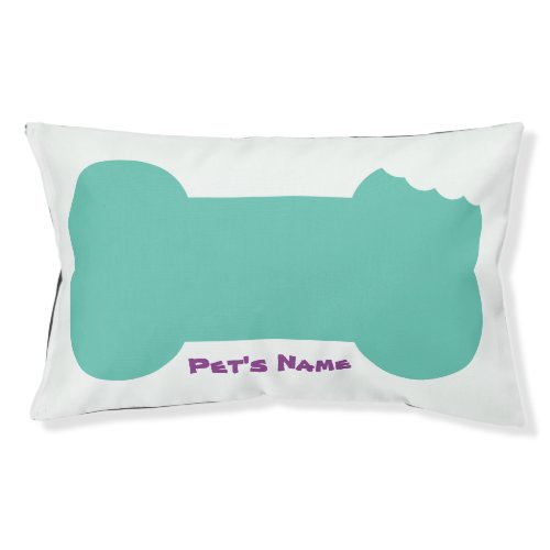 Aqua Chewed Bone Personalized outdoor Dog Bed