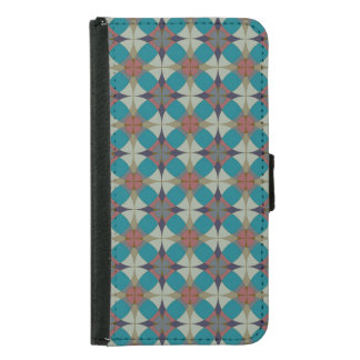 Aqua Circles Pattern Wallet Case