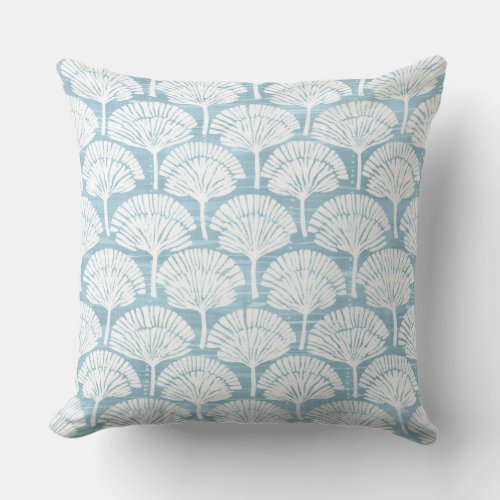 Aqua Coastal Throw Pillow