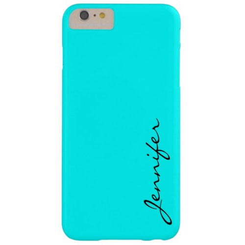 Aqua color background barely there iPhone 6 plus case