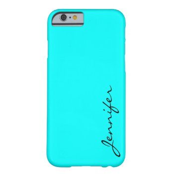 Aqua Color Background Barely There Iphone 6 Case by NhanNgo at Zazzle