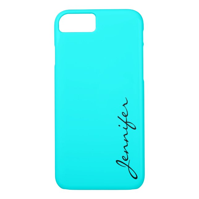 Aqua color background Case-Mate iPhone case (Back)