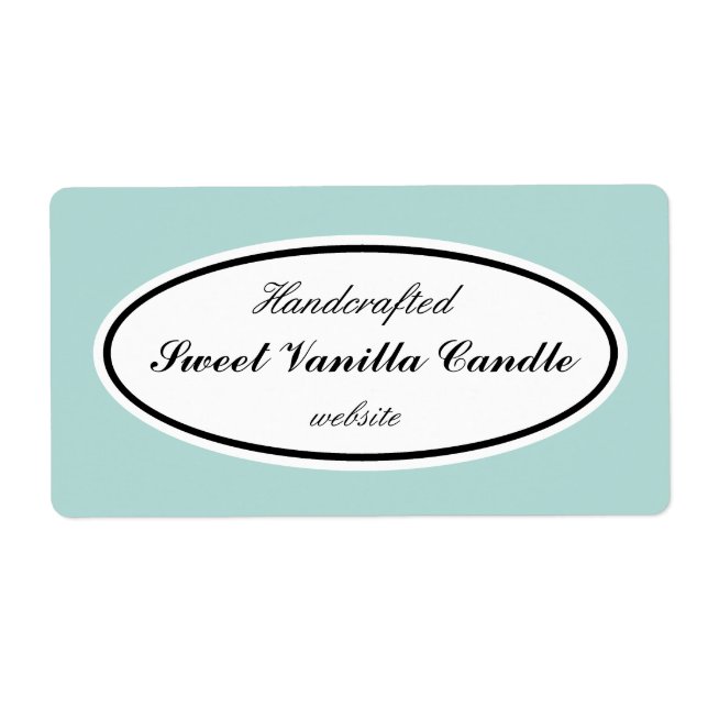 Aqua Color Business Labels (Front)