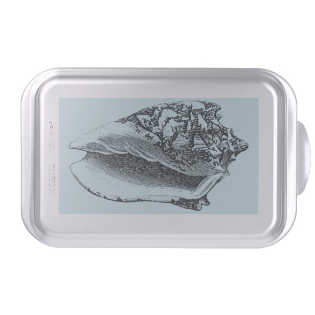Aqua Conch Shell Cake Pan (Front)