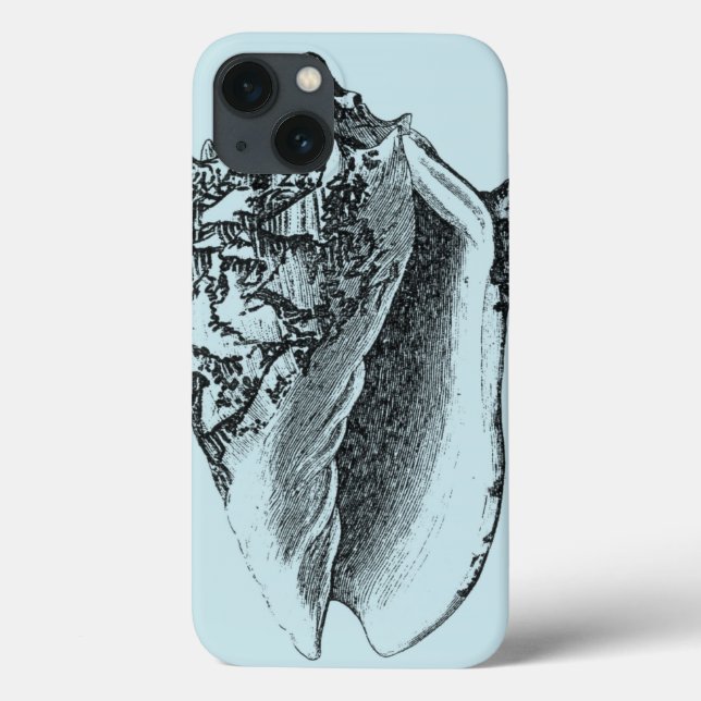 Aqua Conch Shell Case-Mate iPhone Case (Back)
