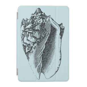 Aqua Conch Shell iPad Mini Cover