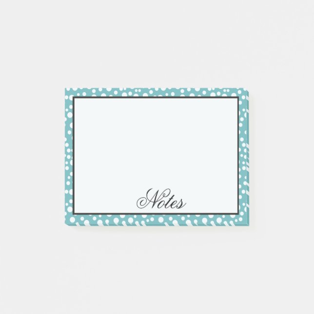 Aqua Confetti Dots Post-it Notes (Front)