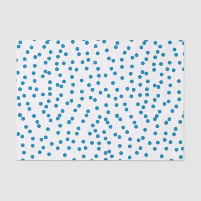 Aqua Confetti Dots Tissue Paper (Front)