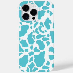 Aqua Cow Spots Animal Print Pattern Case-Mate iPhone 14 Pro Max Case