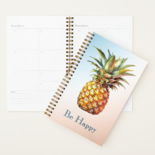 Aqua Cream Happy Tropical Pineapple Planner