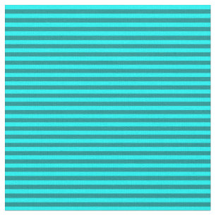 Aqua & Dark Cyan Colored Lines Pattern Fabric
