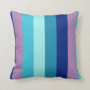 Aqua Daydream Striped Throw Pillow