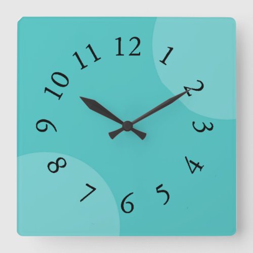 Aqua Dazzle Mod_Clocks Square Wall Clock